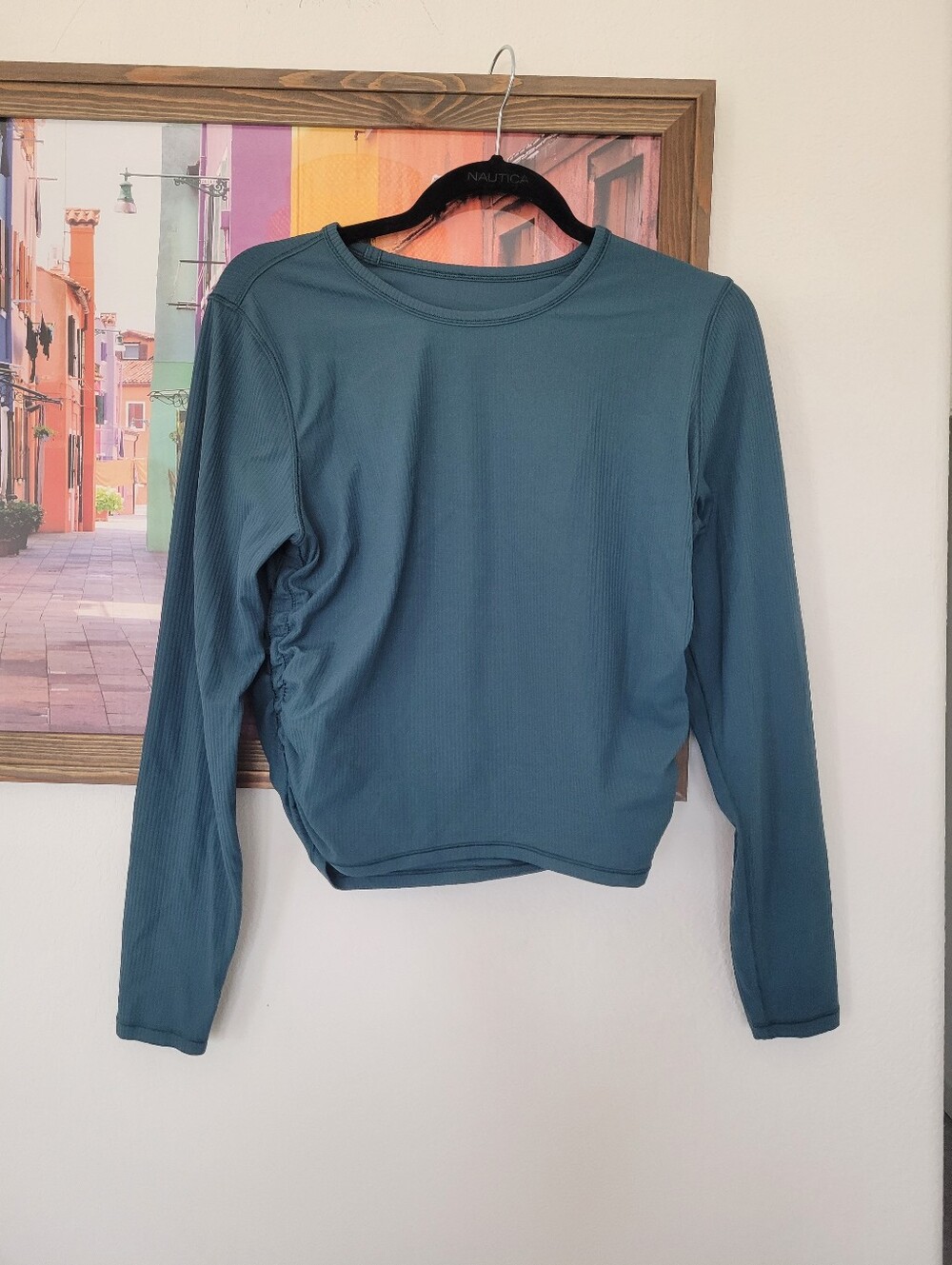 Lululemon Teal Crop Top Long Sleeve Size 10 Long Sleeve